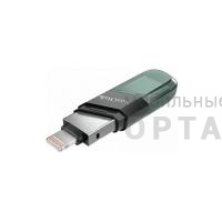 Флешка USB3.1  32 Гб  SanDisk  Flip iXpand (Type A + Lightning)  голубой/серебро Флешка USB3.1  32 Гб  SanDisk  Flip iXpand (Type A + Lightning)  голубой/серебро