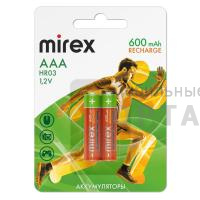 Аккумулятор Ni-MH Mirex HR03 / AAA 600mAh 1,2V 2 шт (2/20/100), ecopack