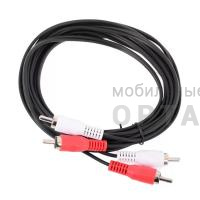 Кабель соединительный TELECOM 2xRCA (M) / 2xRCA (M), чёрный, 3 м. (1/100)