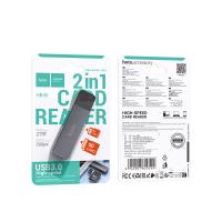 Картридер HOCO Spirit, HB45, USB 3.0, ABS, TF/ SD карта,  черный