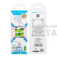 Кабель USB to Micro USB HOCO X83 Victory, 1.0м, круглый, 2.4A, силикон, цвет: белый (1/33/330)