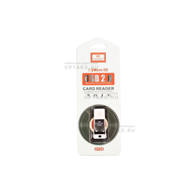 Картридер Earldom для microSD, ET-OT25, USB 2.0, белый, с черной вставкой